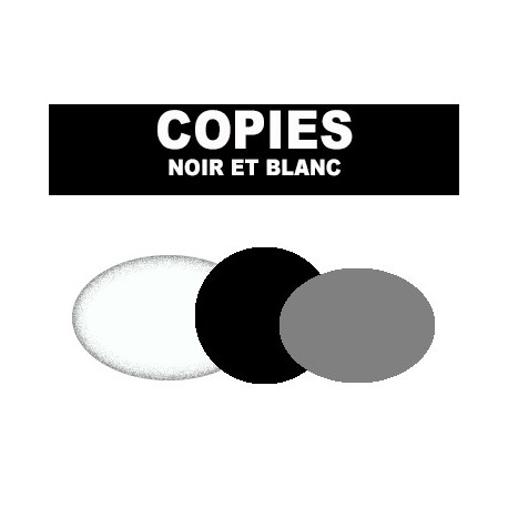 COPIES NOIR ET BLANC